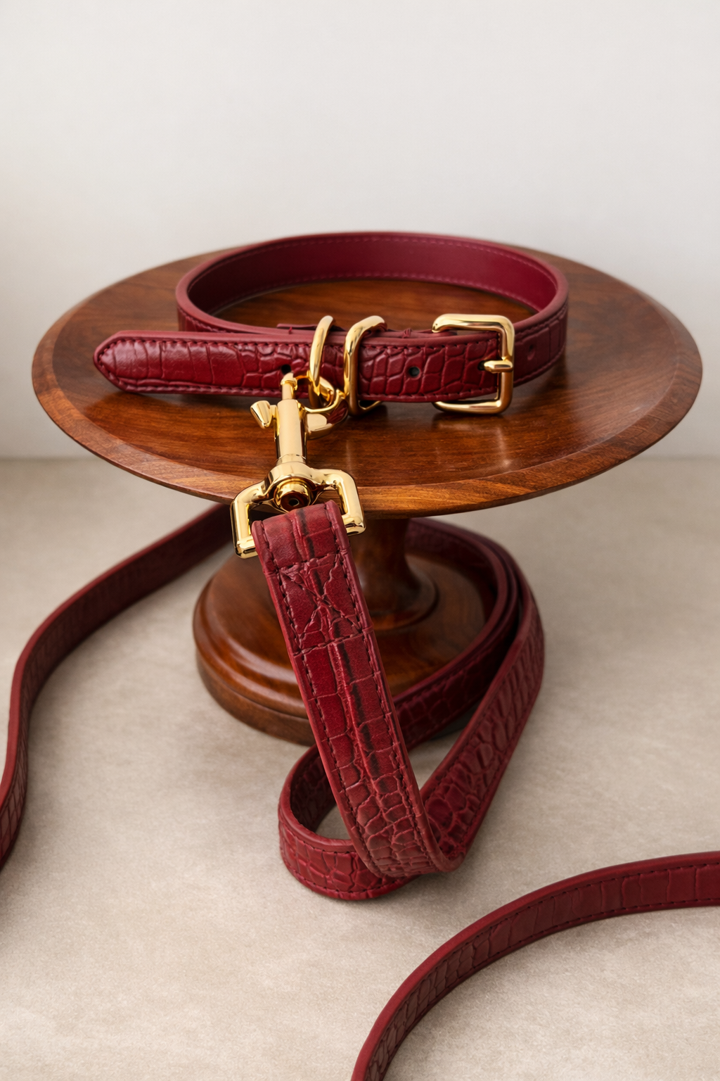 Handsfree Leash Burgundy Leather